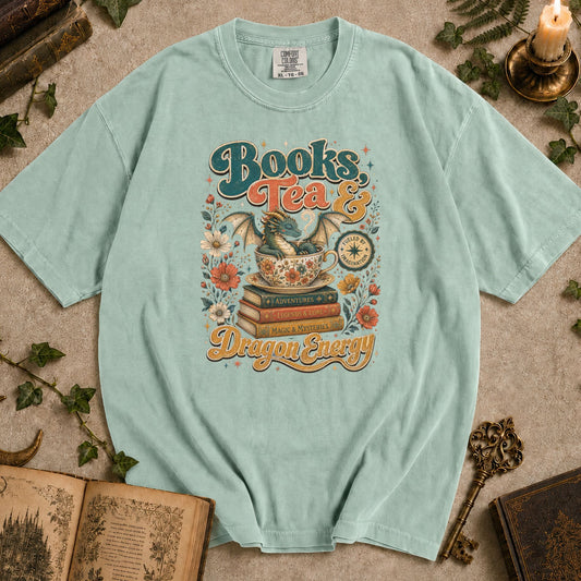 Books Tea and Dragon Energy T-shirt